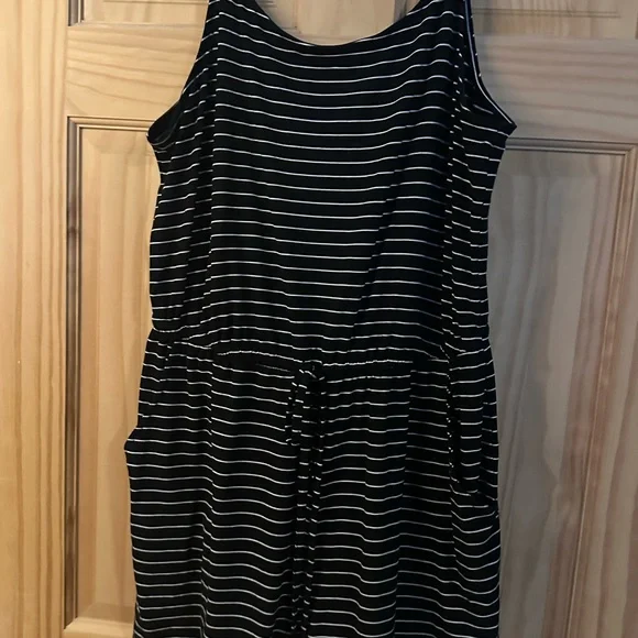 Torrid Black and White Striped Romper - Picture 1 of 3
